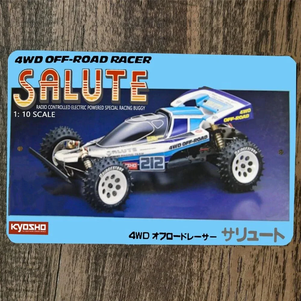 4WD Off Road Salute Buggy RC Radio Control Racer Box Art‎ 8x12 Metal Wall Sign